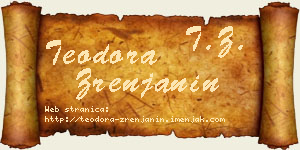 Teodora Zrenjanin vizit kartica